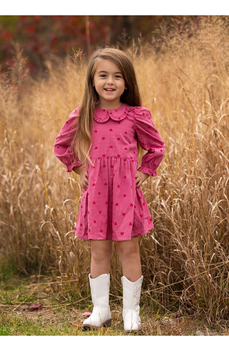 Mabel + Honey Perfect in Pink Hearts Dress, Alternate, color, Pink