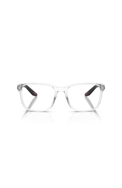 Prada Linea Rossa 55mm Rectangle Optical Glasses In White