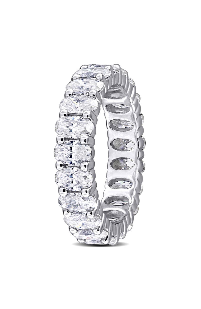 Julianna B. 4 1/5ct D.E.W. Moissanite Oval Eternity Ring, Alternate, color, Sterling Silver