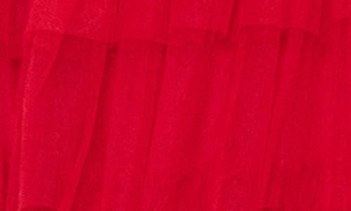 Blondie Nites Juniors' Tiered-mesh Cut-out Dress In Red