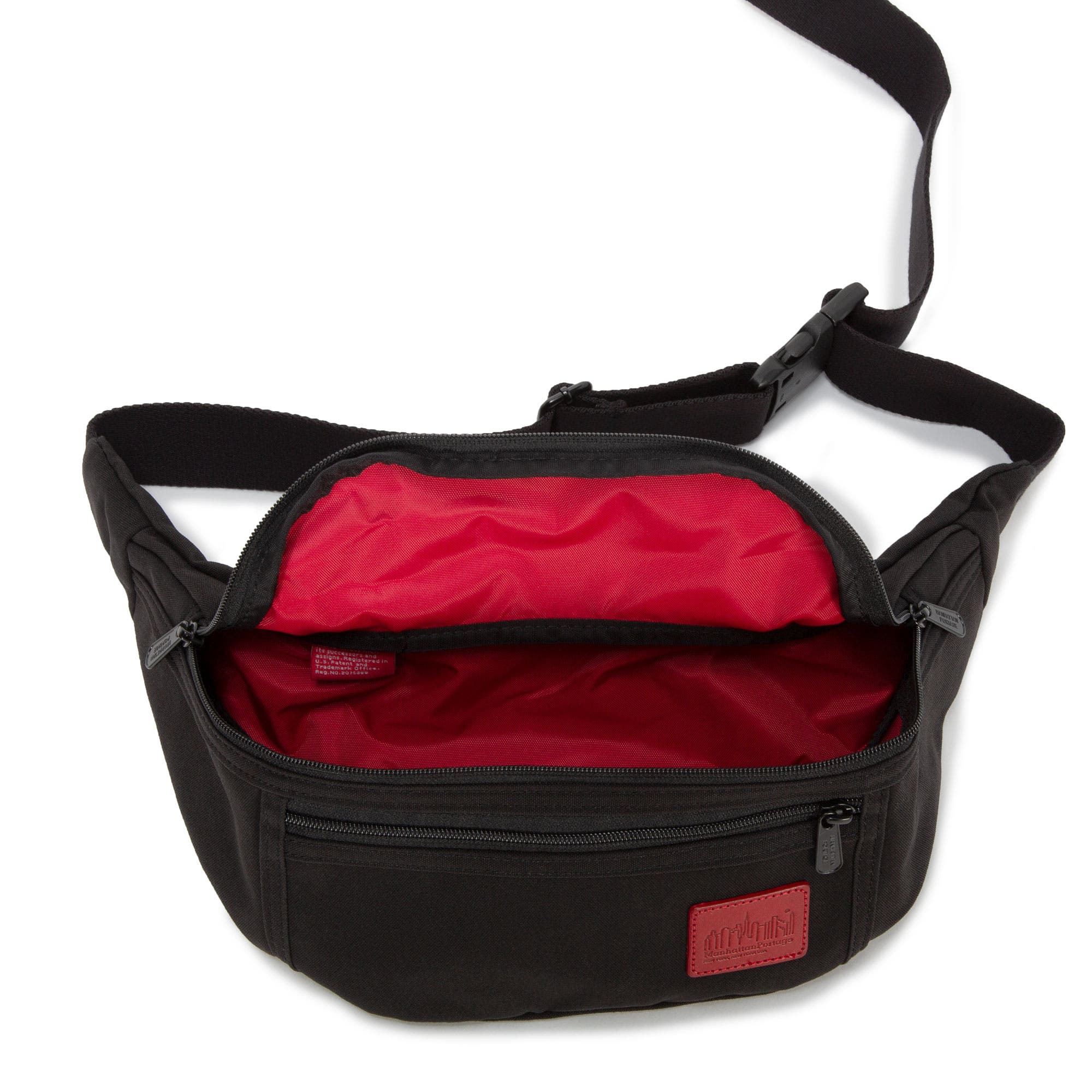 Manhattan Portage Waxed Nylon Alleycat Belt Bag, Alternate, color, Black