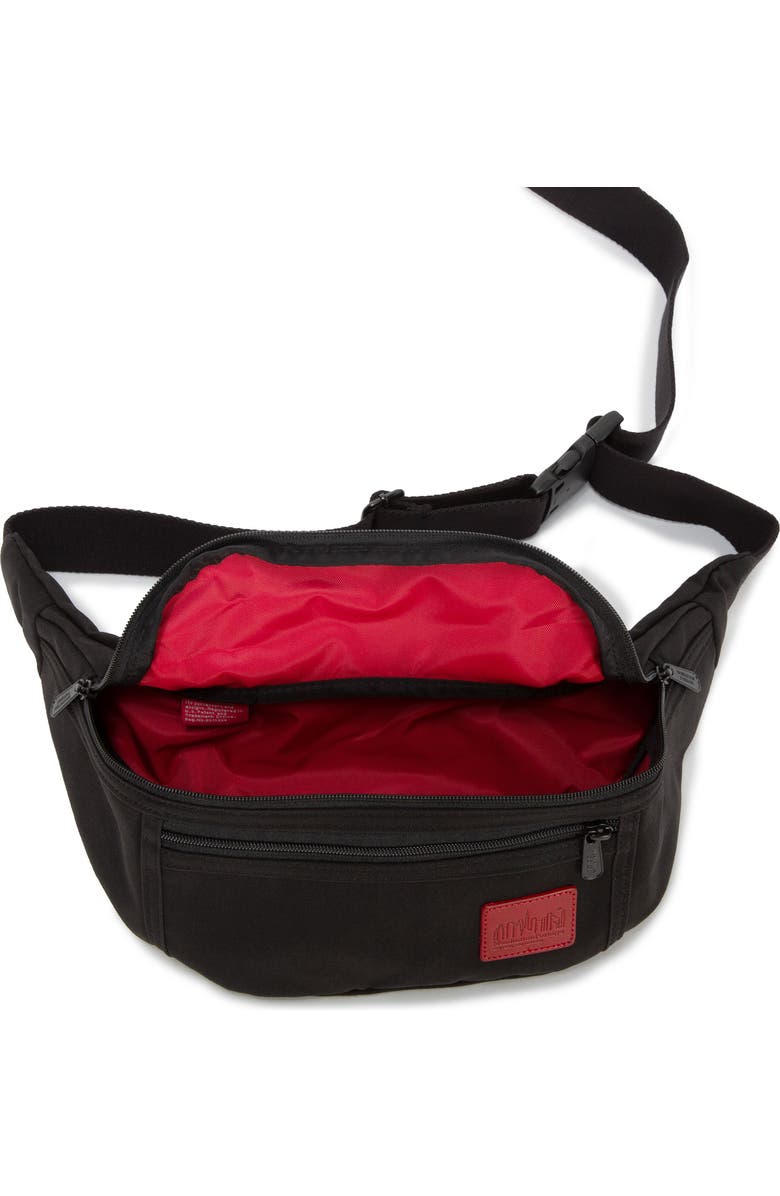 Manhattan Portage Waxed Nylon Alleycat Belt Bag, Alternate, color, Black