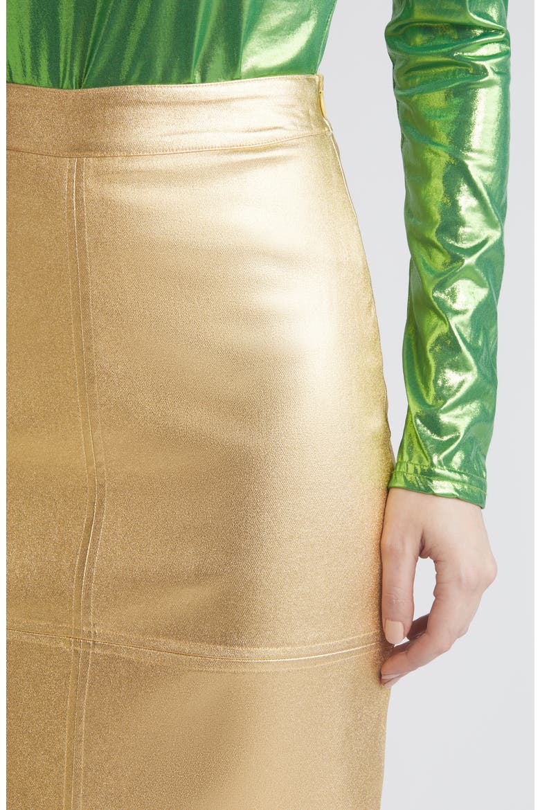 Iggy Metallic Maxi Skirt, Alternate, color, GOLD