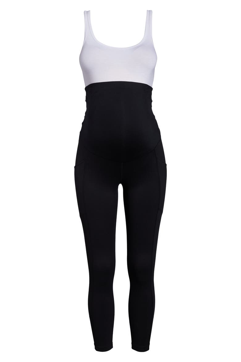 Live in Pocket 7/8 Maternity Leggings, Alternate, color, BLACK