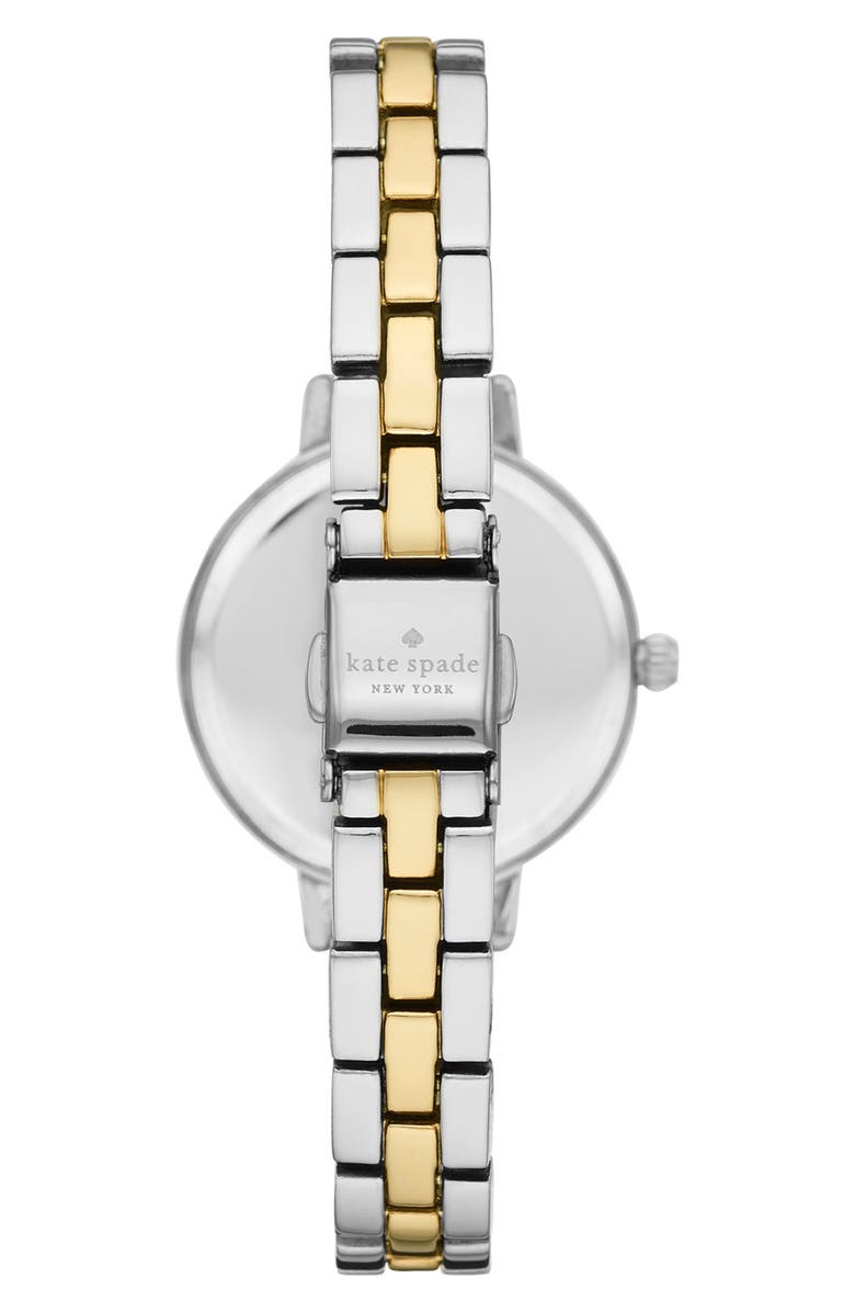 Kate Spade New York women's 3-hand two-tone bracelet watch, 30mm, Alternate, color, Silver