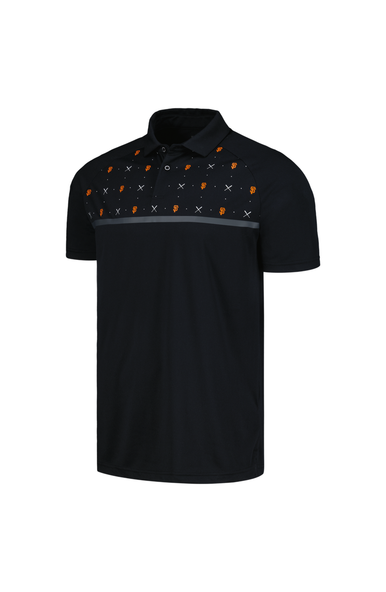 LEVELWEAR Men's Levelwear Black San Francisco Giants Sector Batter Up Raglan Polo, Alternate, color, Black
