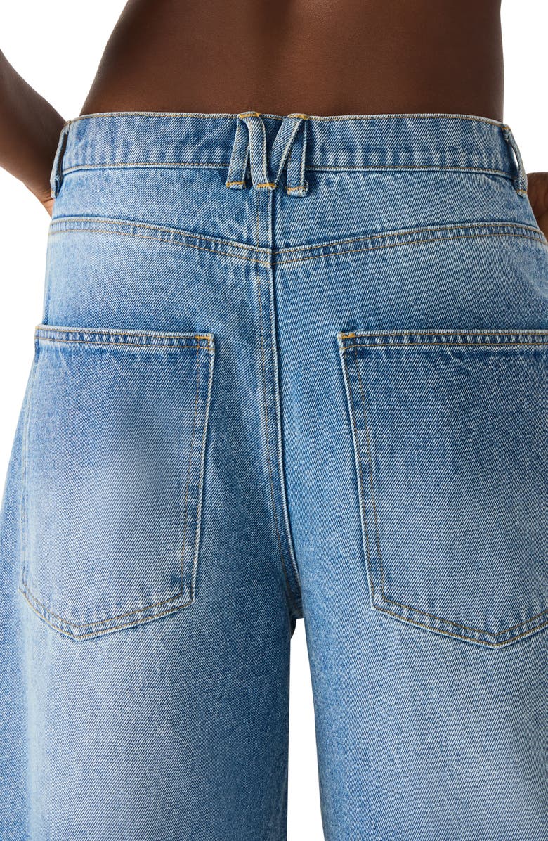 Steve Madden Brea Low Rise Longline Bermuda Denim Shorts, Alternate, color,