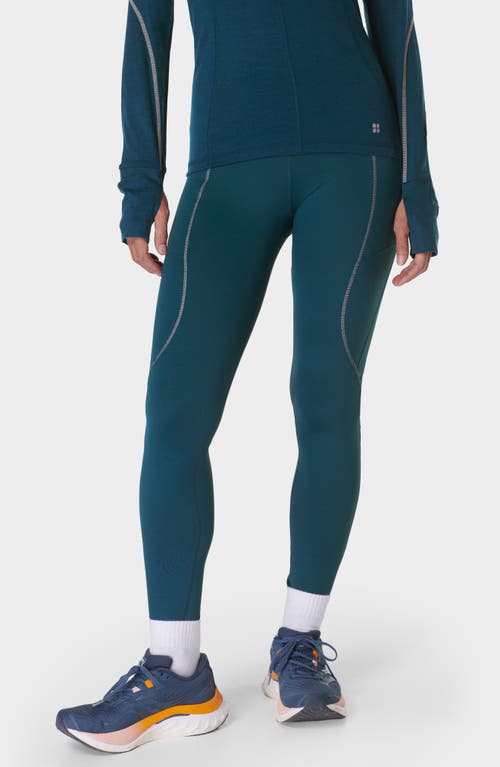 Sweaty Betty Therma Boost 7/8 Running Leggings In Deep Green