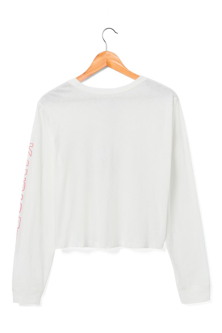 Kansas City Chiefs Long Sleeve Graphic Cropped T-Shirt, Alternate, color, WHITE