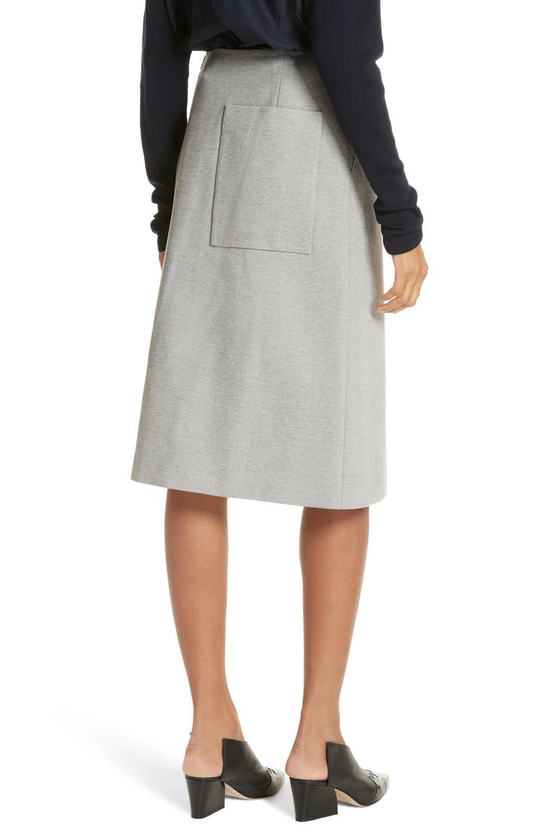 Tibi Bond Stretch Knit A-Line Skirt, Alternate, color, 
