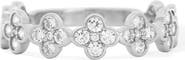 The Lovery Fine Jewelry CZ Clover Station Band