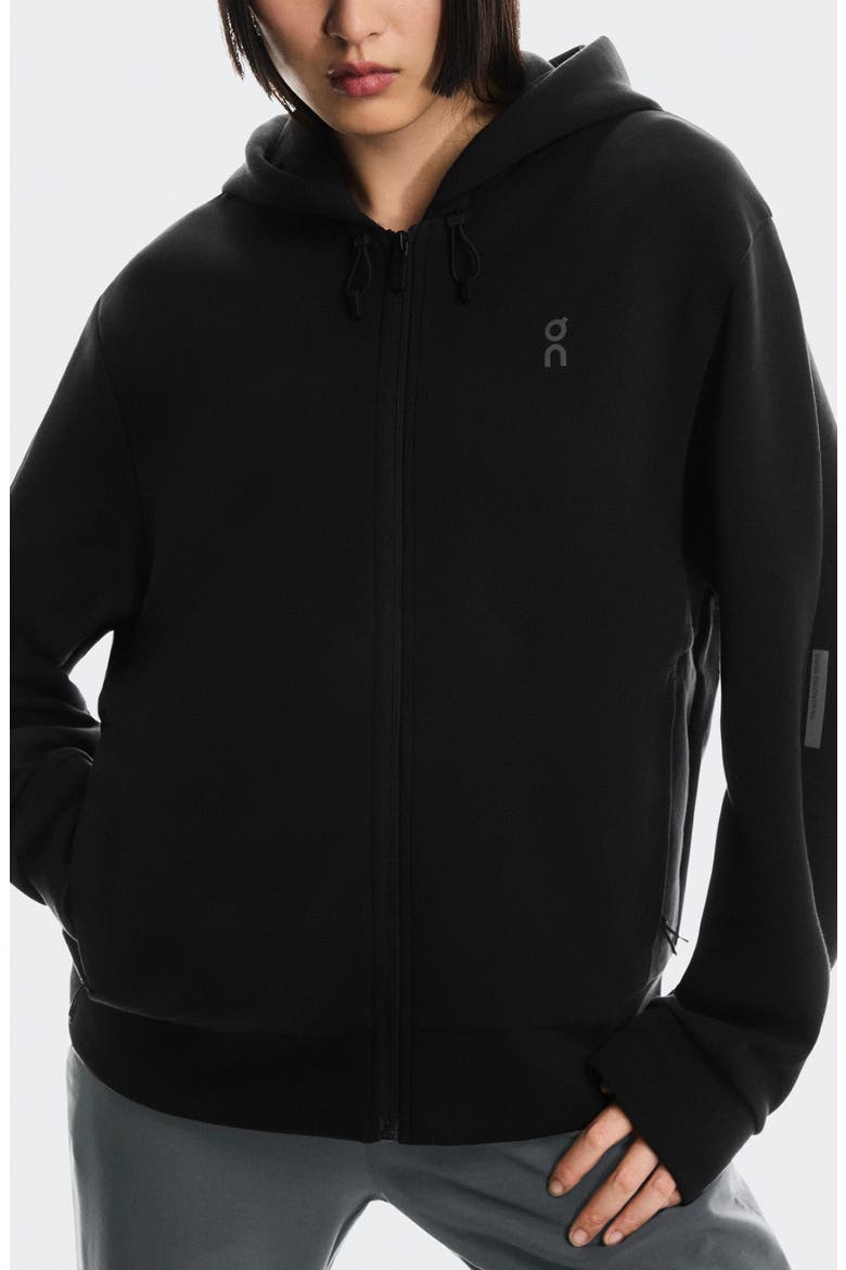Focus Tech Zip Hoodie, Main, color, BLACK