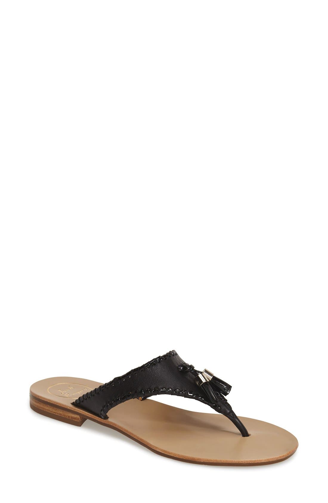 Jack Rogers 'Alana' Leather Thong Sandal, Main, color, 