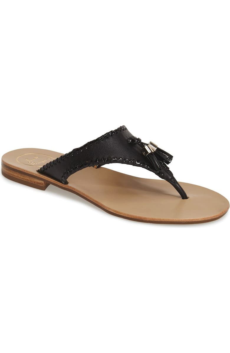 Jack Rogers 'Alana' Leather Thong Sandal, Main, color,