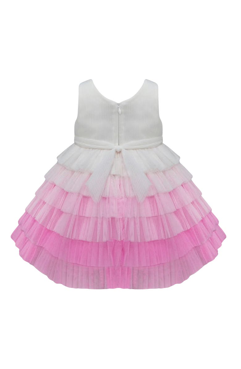 COUTURE PRINCESS Tiered Tulle Sleeveless Dress, Alternate, color, Watermelon Ombre