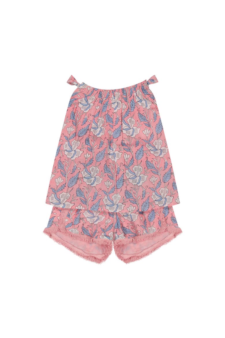 Colette Girls Top and Short Set, Main, color, Pink