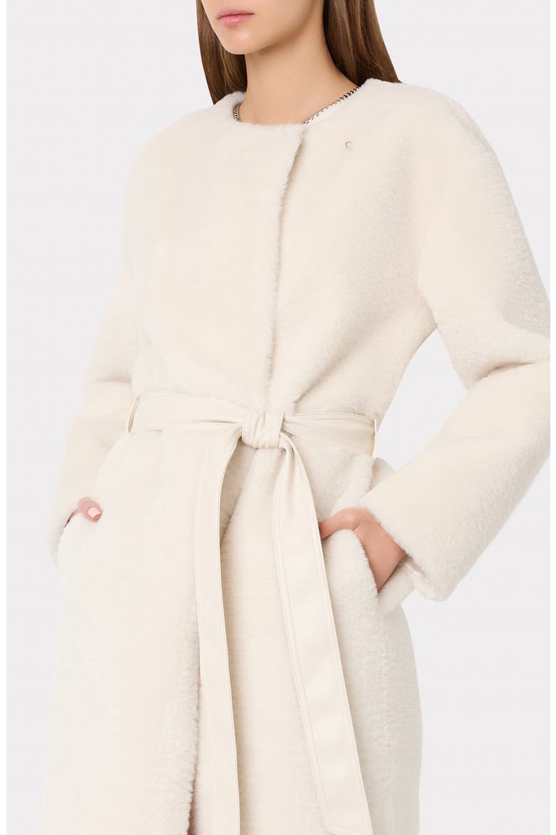 Galia Faux Fur Coat, Alternate, color, IVORY