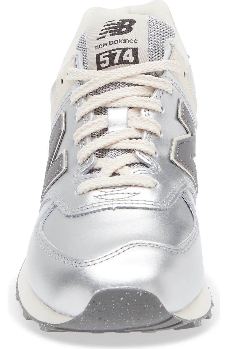 New Balance 574 Sneaker, Alternate, color, Metallic Silver/ Arctic Grey