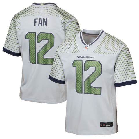 Youth Nike 12s Wolf Gray Seattle Seahawks 2025 Rivalries Collection Game Jersey