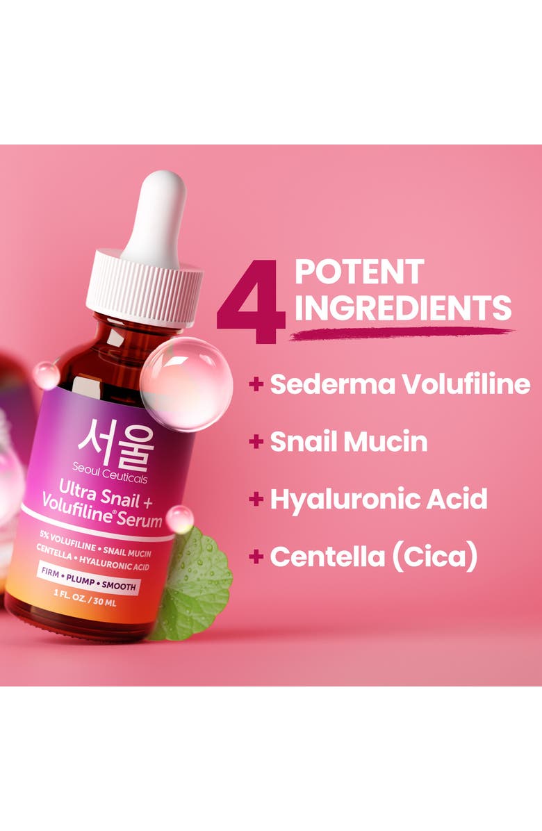 Seoul Ceuticals Korean Skincare Volufiline Snail Mucin Serum, Alternate, color, NO COLOR