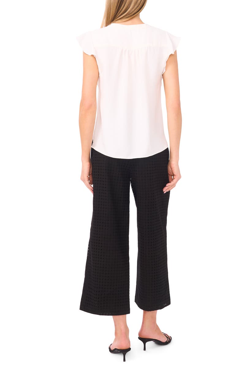 Halogen<sup>®</sup> Flutter Sleeve Top, Alternate, color, New Ivory