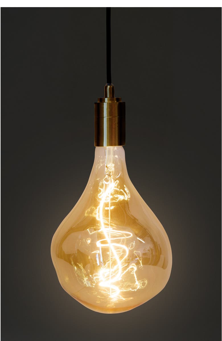 Brightech Scorpio 20 ft. Hanging Pendant Light with Vintage Amber Glass, Indoor Plug-In Cord Design, Alternate, color,