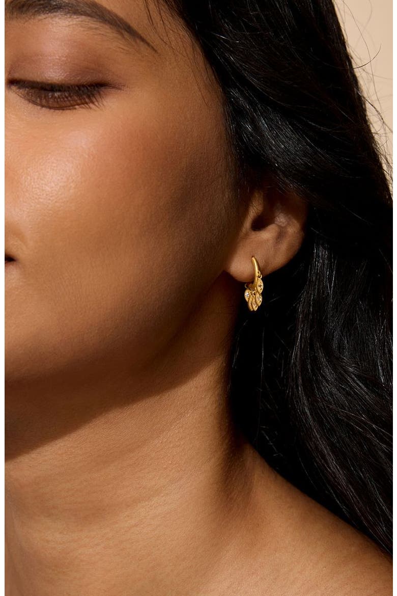 Scatter Light Huggie Earrings, Alternate, color, Gold