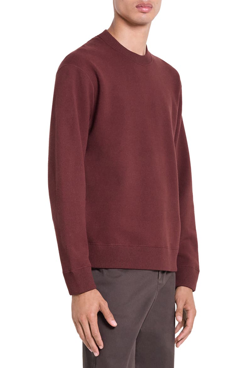 Relaxed Crewneck Sweater, Alternate, color, DEEP AUBURN - 2U6