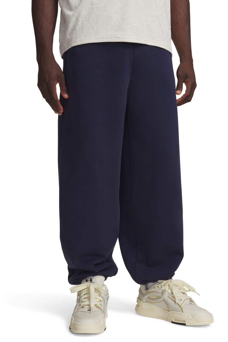 Icon Heavyweight Fleece Washed Sweatpants, Main, color, MIDNIGHT NAVY BLUE/ WHITE