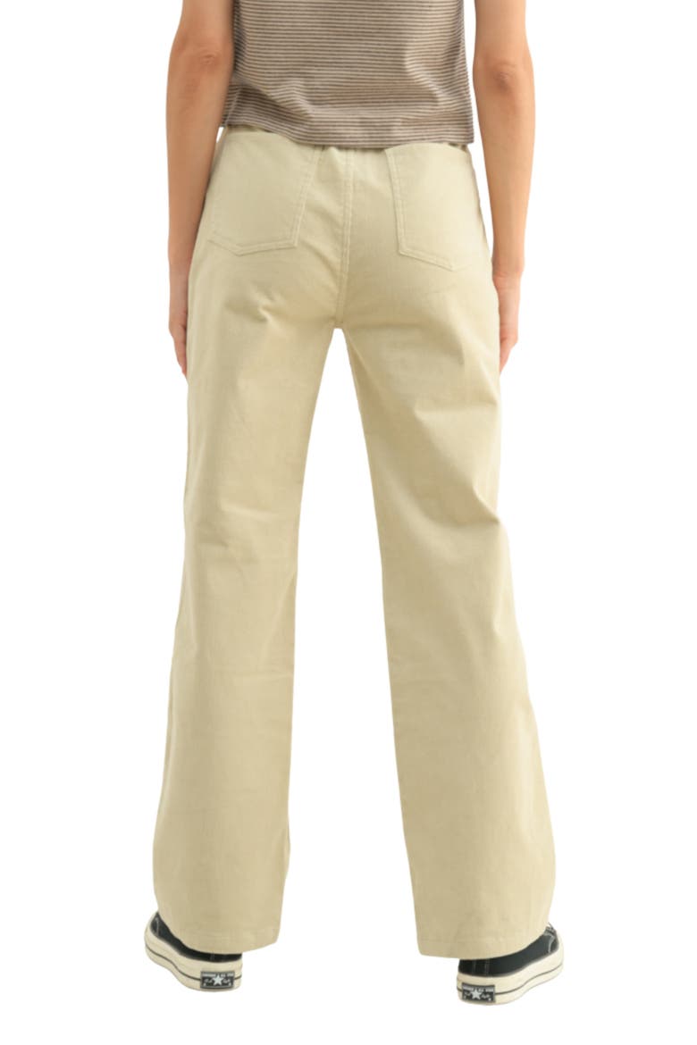 High Waist Corduroy Straight Leg Pants, Alternate, color, CHAMPAGNE