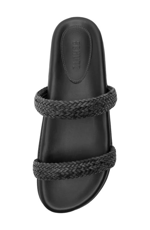 Schutz Ruby Sporty Slide Sandal In Black