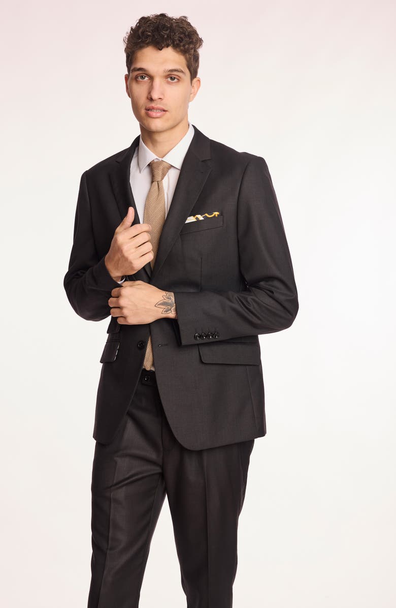 PAISLEY & GRAY Dover Modern Fit Sport Coat, Alternate, color, Soft Black Shark