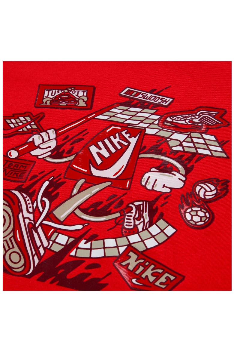 Kids' Boxy Long Sleeve T-Shirt, Alternate, color, UNIVERSITY RED