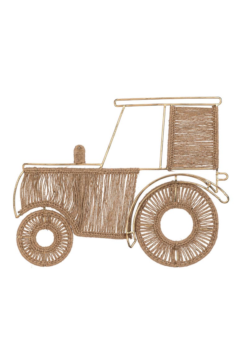 Tractor Jute Wall Decor, Main, color, BEIGE
