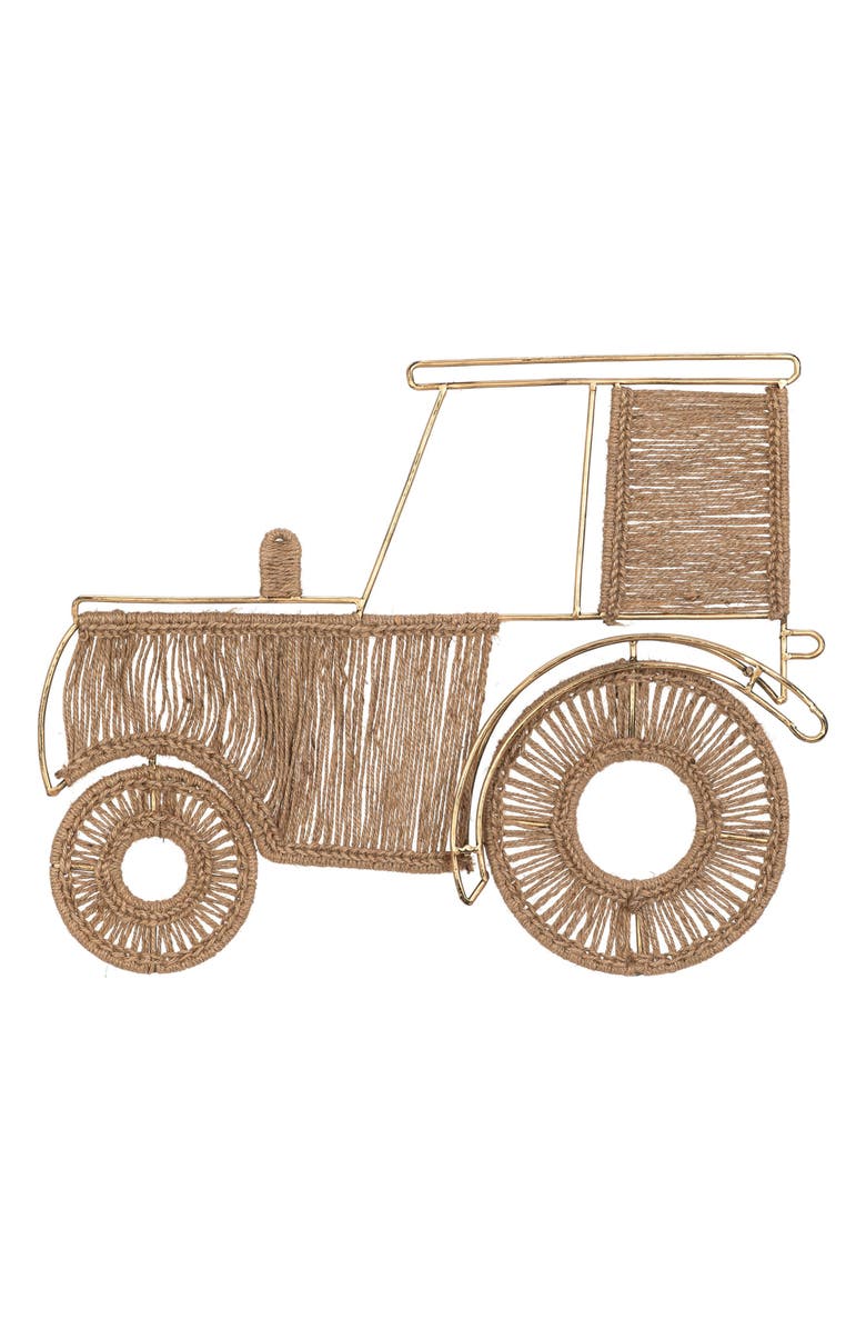 CRANE BABY Tractor Jute Wall Decor, Main, color, Beige
