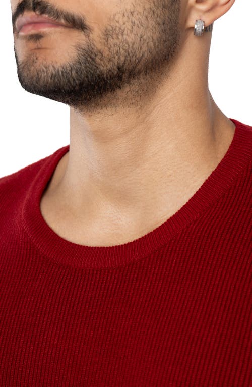 Spring + Mercer Ribbed Crewneck Sweater In Jester Red