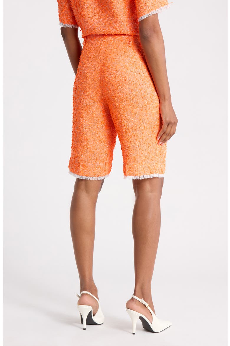 Spring Tweed Walking Shorts, Alternate, color, NEON ORANGE MULTI