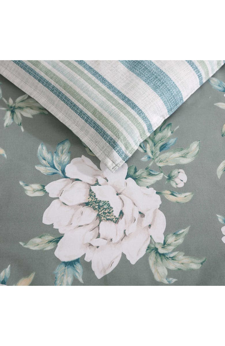 Laura Ashley Wisley Floral Cotton Comforter Set, Alternate, color, Sage Green
