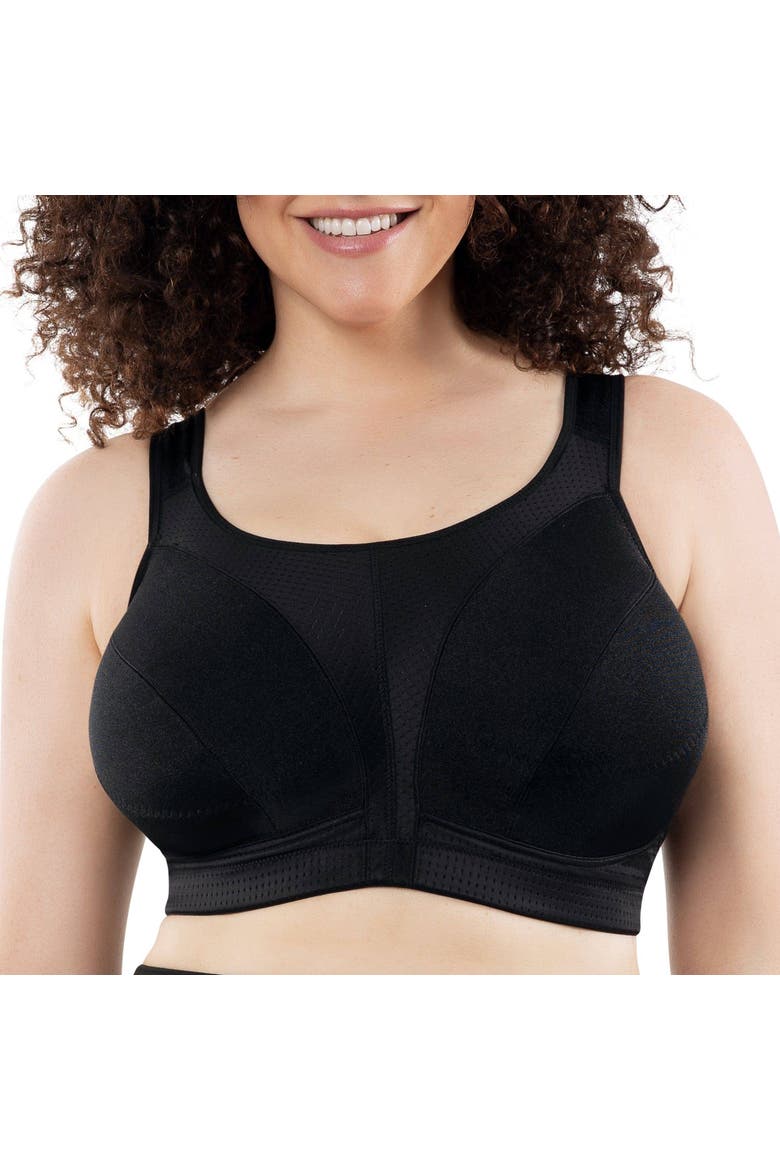 Active Full Bust Unlined Sports Bra, Alternate, color, Black