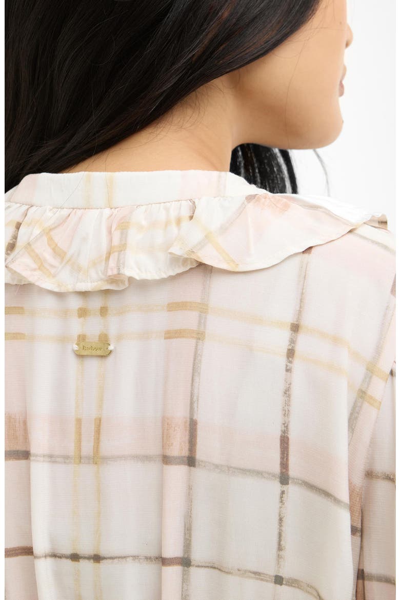 Asker Windowpane Plaid Long Sleeve Dress, Alternate, color, SILVER PEONY PAINTED CHECK