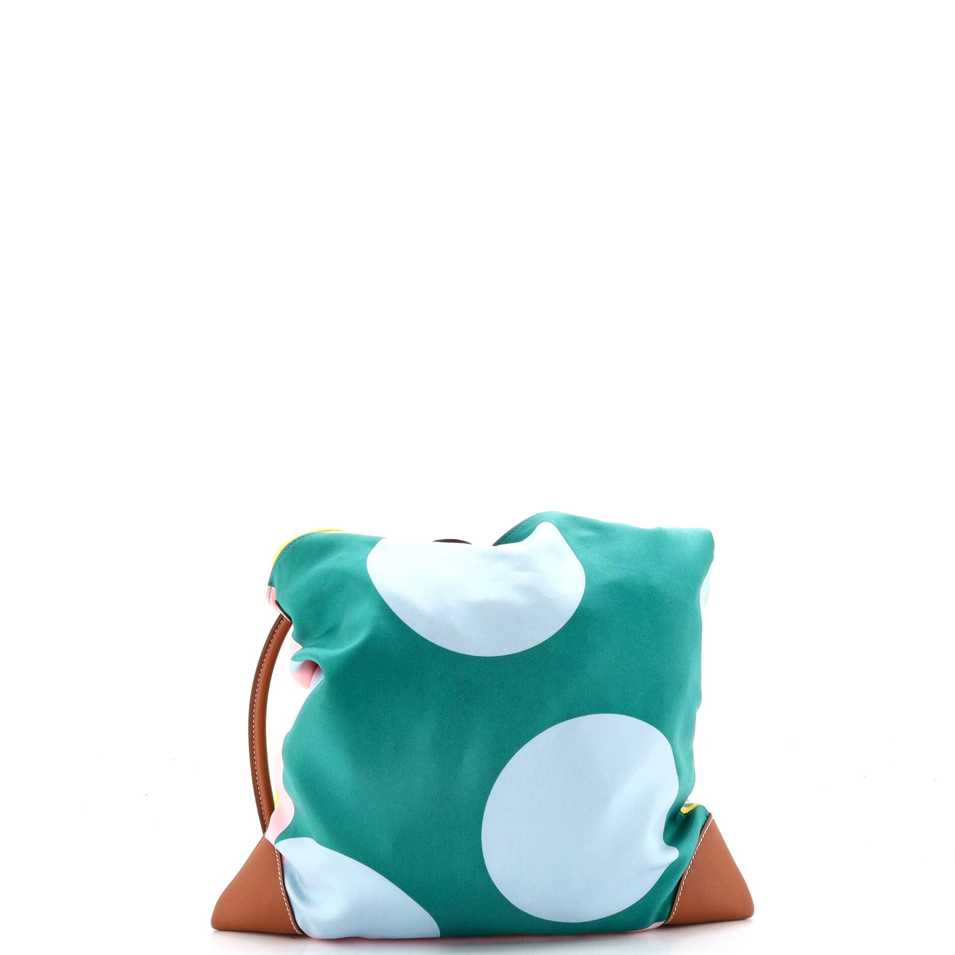 Pre-Owned Hermes Silky City Bag Printed Silk and Leather PM, Alternate, color, Multicolor