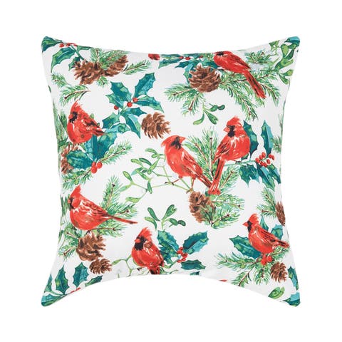 Delwyn Christmas Cardinal Pillow, 18" x 18"
