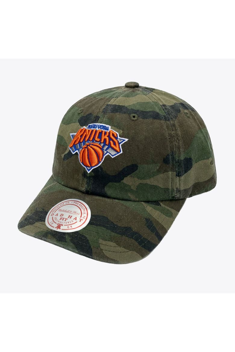 Men's Mitchell & Ness  Camo New York Knicks Basic Dad Adjustable Hat, Main, color, Camo