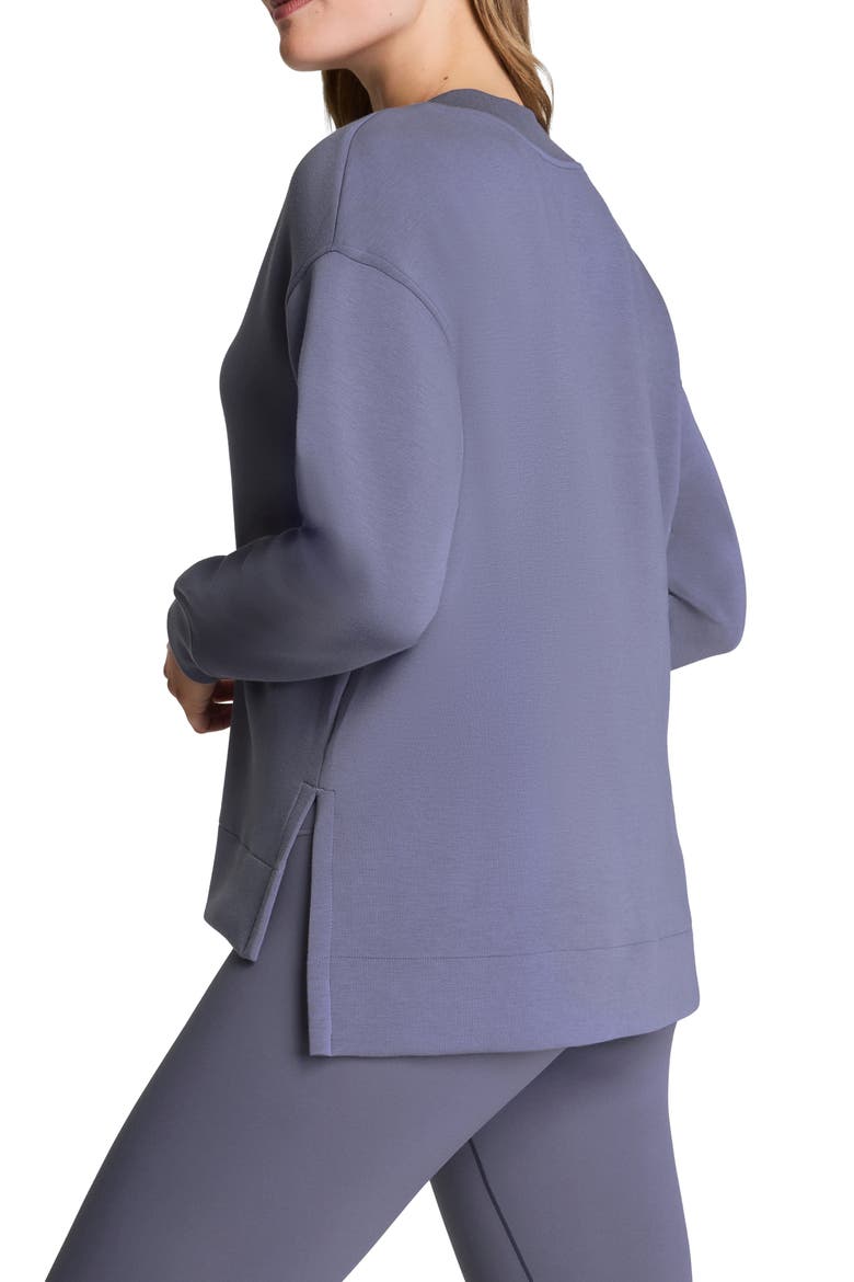 AirEssentials Brushed V-Neck Tunic, Alternate, color, PEWTER