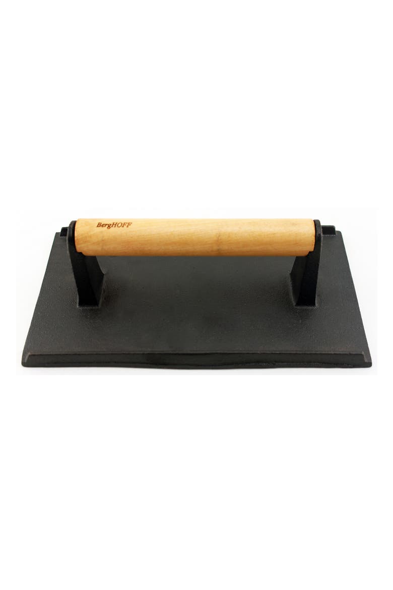 INTERNATIONAL Cast Iron Bacon/Steak Press, Main, color, BLACK