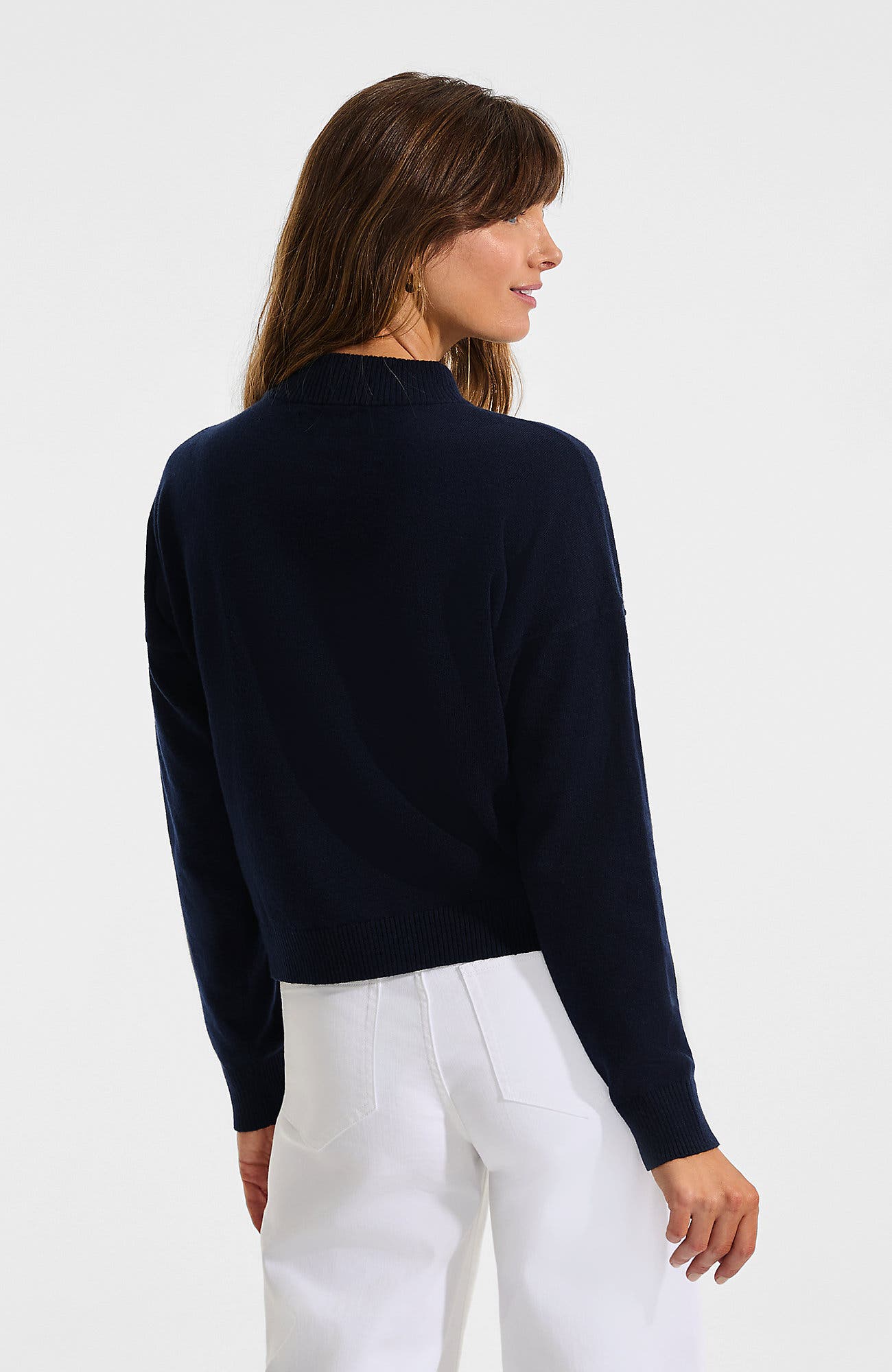 CashTouch Drop Shoulder Mock Neck Sweater - image 4