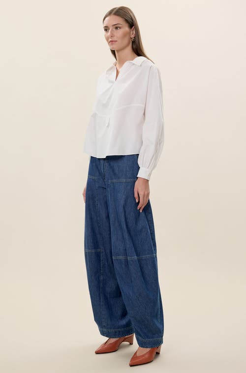 Rebecca Taylor Aisley Poplin Shirt In White