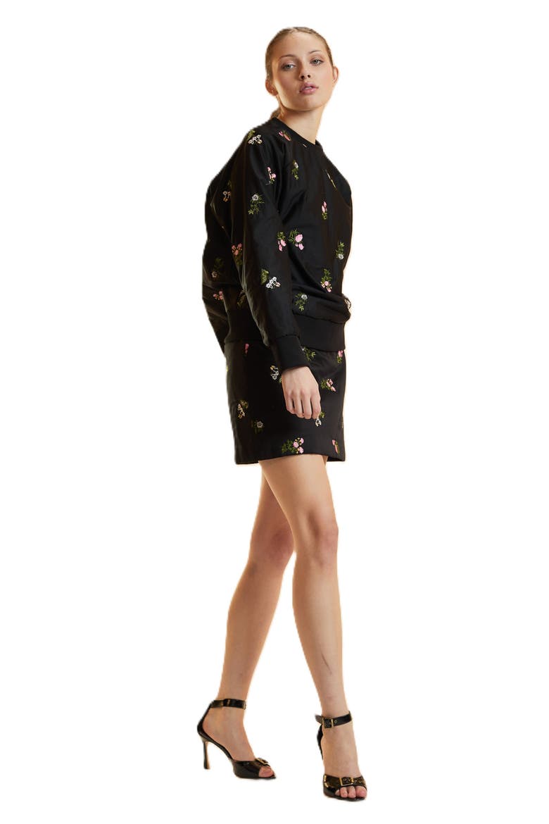 Embroidered Pullover, Alternate, color, Black