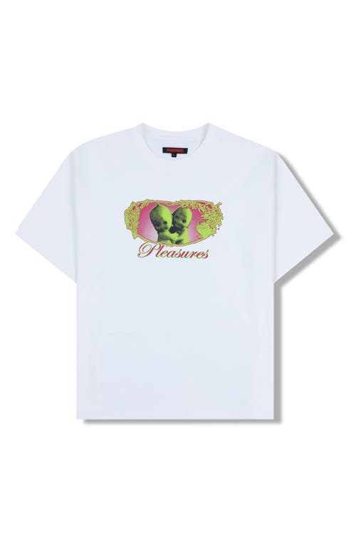 Pleasures Cutie Heavyweight Graphic Print T-shirt In White