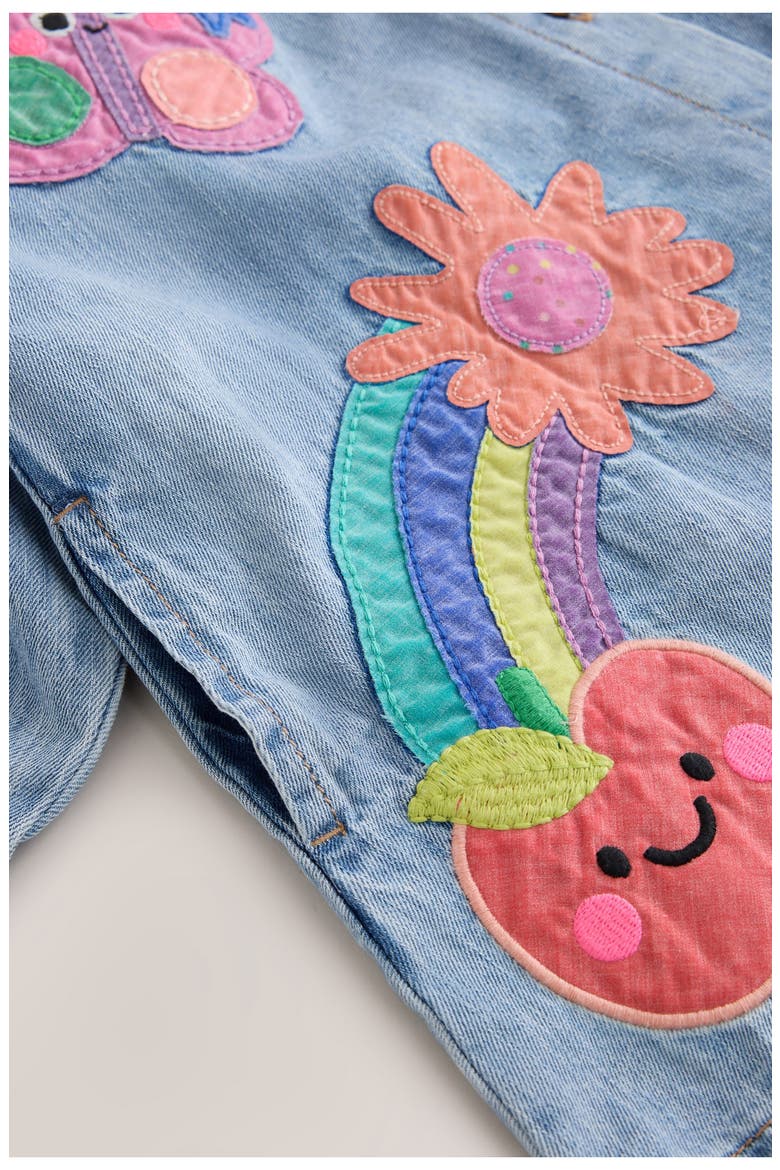 Kids' Patch Denim Dress, Alternate, color, BLUE